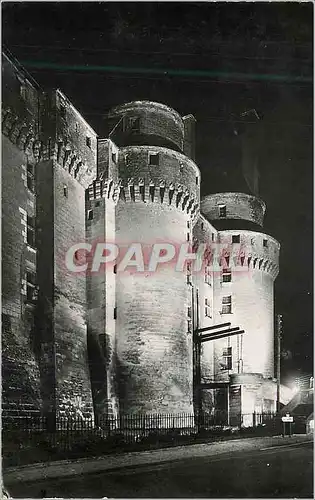 Moderne Karte Langeais La Facade et le Pont Levis Illumines