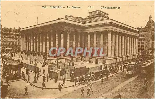 Cartes postales Paris La Bourse Tramway