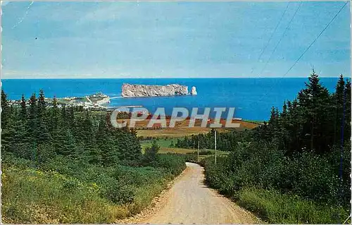 Cartes postales moderne Perce Quebec Canada Le Rocher Perce vu du Mont Ste Anne