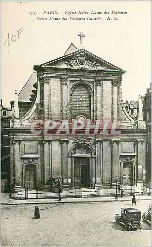 Cartes postales Paris Eglise Notre Dame des Victoires Automobile
