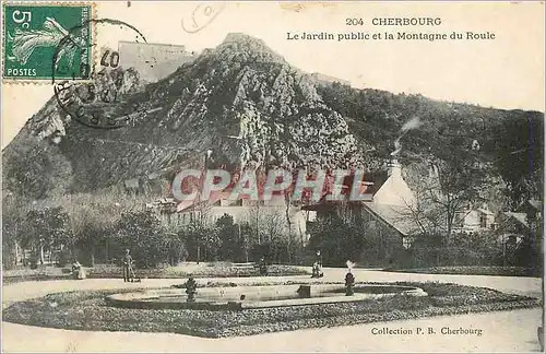 Ansichtskarte AK Cherbourg Le Jardin public et la Montagne du Roule