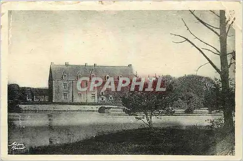 Cartes postales Concoret (Morbihan) Le Chateau Historique de Comper et l'Etang (Cote Sud Est)