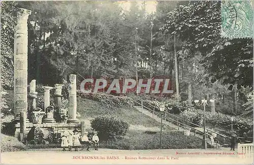 Cartes postales Bourbonne les Bains Ruines Romaines dans le Parc Enfants