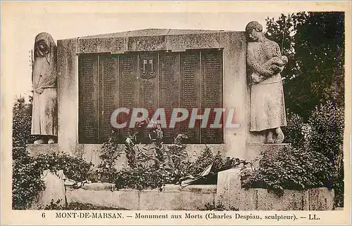 Cartes postales Mont de Marsan Monument aux Morts (Charles Despinu Sculpture)