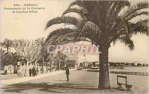 Cartes postales Cannes Promenade de la Croisette et Carlton Hotel