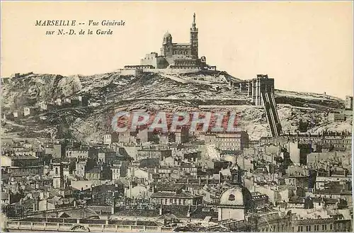 Cartes postales Marseille Vue Generale sur N D de la Garde