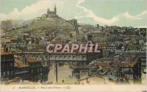 Cartes postales Marseille Vue a vol d'Oiseau