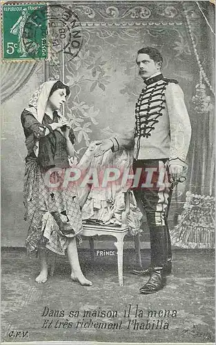 Cartes postales Dans sa maison il la Mena Et tres Richement l'Habilla