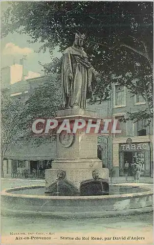 Cartes postales Aix en Provence Statue du Roi Rene par David d'Anjers