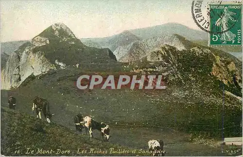 Cartes postales Le Mont Dore Les Roches Tuiliere et Sanadoire Vaches