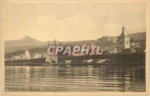 Cartes postales Evian les Bains Vue Generale Bateau