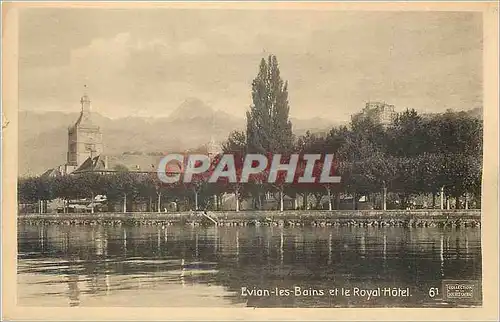 Cartes postales Evian les Bains et le Royal Hotel Bateau