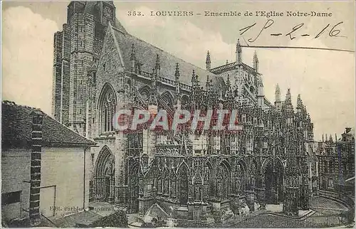 Cartes postales Louviers Ensemble de l'Eglise Notre Dame