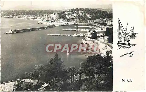 Cartes postales moderne Nice L'Entree du Port et le Chateau