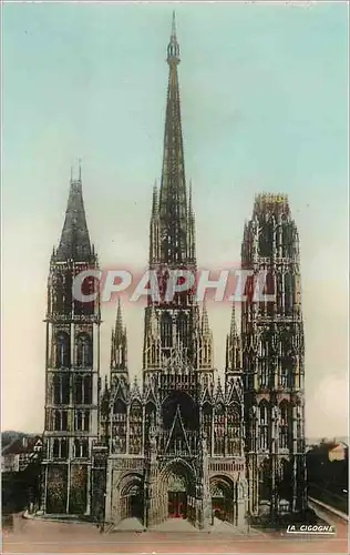 Moderne Karte Rouen (Seine Maritime) La Cathedrale