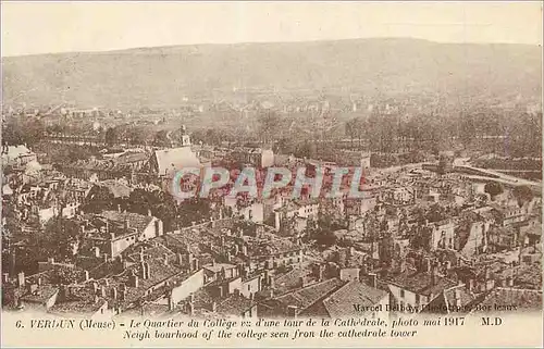 Ansichtskarte AK Verdun (Meuse) Le Quartier du College vu d'une Tour de la Catheddrale Militaria