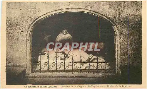 Cartes postales St Maximin le Ste Baume Escalier de la Crypte Ste Magdeleine au Rocher de la Penitence