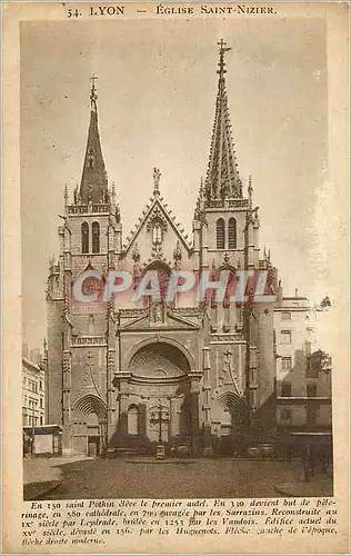 Cartes postales Lyon Eglise Saint Nizier