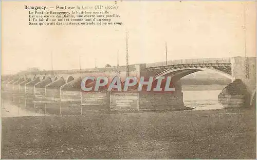 Ansichtskarte AK Beaugency (Loiret) Pont sur la Loire (XIe Siecle)