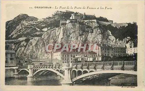 Ansichtskarte AK Grenoble Le Pont de la Porte de France et les Forts