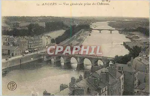 Cartes postales Angers Vue Generale prise du Chateau