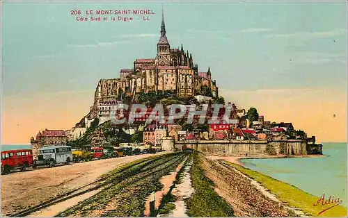 Cartes postales Le Mont Saint Michel Cote Sud et la Digue