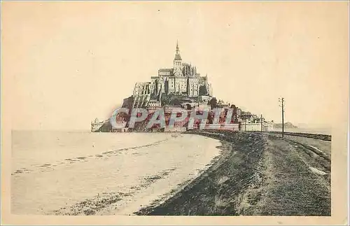 Cartes postales Abbaye du Mont Saint Michel Vue Generale Face Sud a Maree Haute