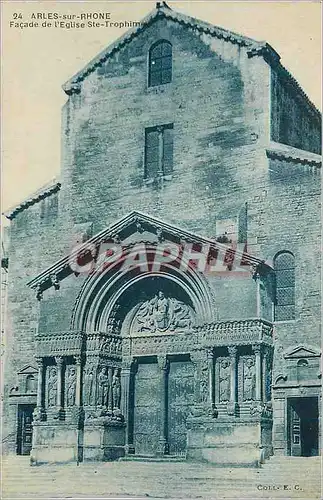 Cartes postales Arles sur Rhone Facade de l'Eglise Ste Trophim
