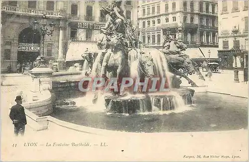 Ansichtskarte AK Lyon La Fontaine Bartholdi