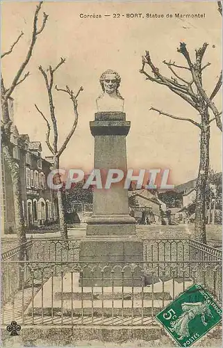 Cartes postales Bort Correze Statue de Marmontel