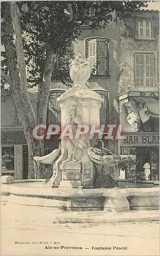 Cartes postales Aix en Provence Fontaine Pascal