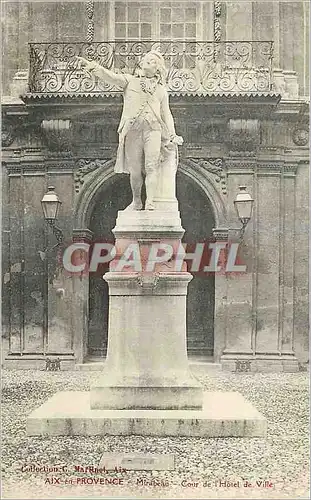 Ansichtskarte AK Aix en Provence Mirabeau Cour de l'Hotel de Ville