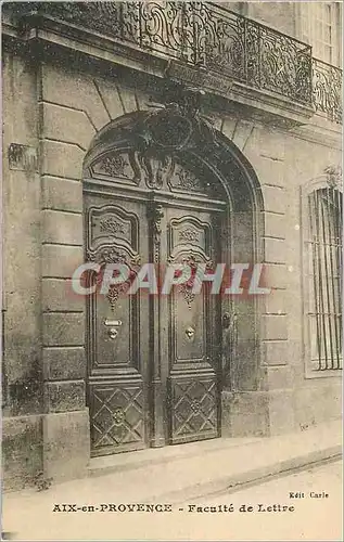 Ansichtskarte AK Aix en Provence Faculte de Lettre