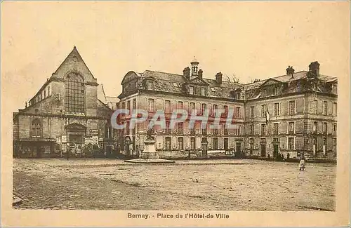 Cartes postales Bernay Place de l'Hotel de Ville