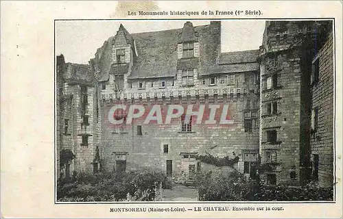 Ansichtskarte AK Montsoreau (Maine et Loire) le Chateau Ensemble sur la Cour