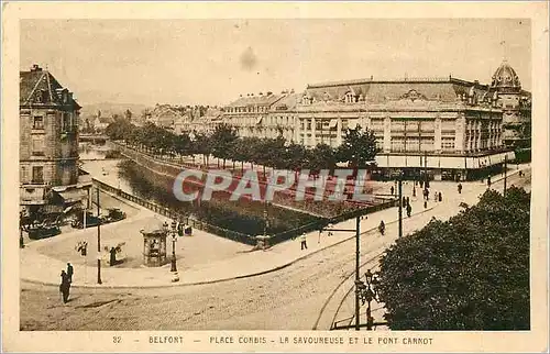 Ansichtskarte AK Belfort Place Corbis la Savoureuse et le Pont Carnot