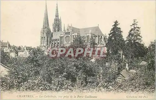 Cartes postales Chartres la Cathedrale Vue Prise de la Porte Guillaume