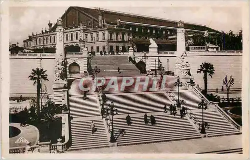 Moderne Karte Marseille l'Escalier Monumental de la Gare