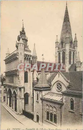 Ansichtskarte AK Dijon Ensemble de l'Eglise Notre Dame