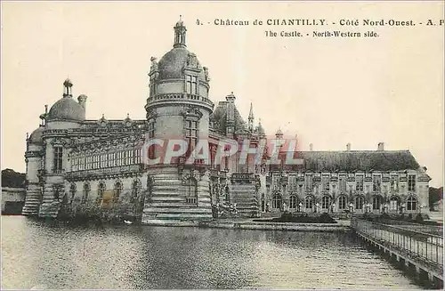 Cartes postales Chateau de Chantilly Cote Nord Ouest