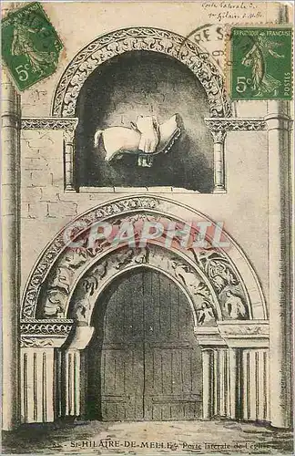 Cartes postales St Hilaire de Melle Porte laterale de l'eglise