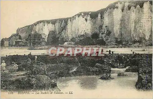 Ansichtskarte AK Dieppe les Rochers et Falaises