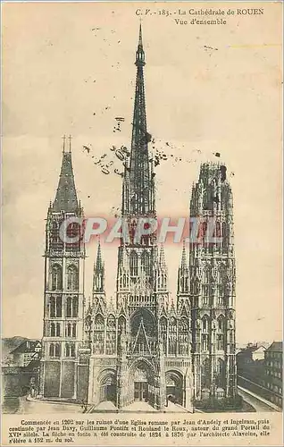 Cartes postales La Cathedrale de Rouen Vue d'Ensemble