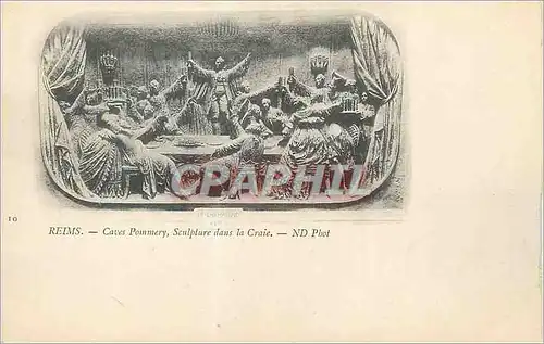 Cartes postales Reims Caves Pommery Sculpture dans la Craie (carte 1900)