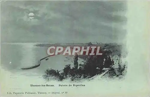 Cartes postales Thonon les Bains Pointe de Ripailles (carte 1900)