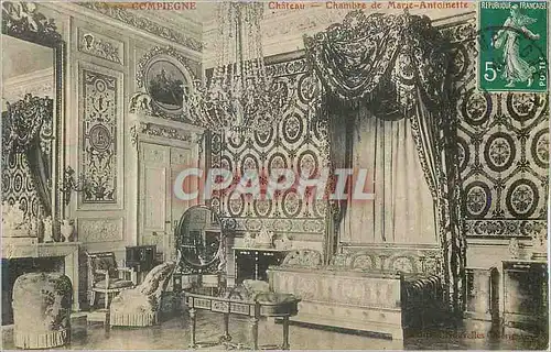 Cartes postales Compiegne Chateau Chambre de Marie Antoinnette
