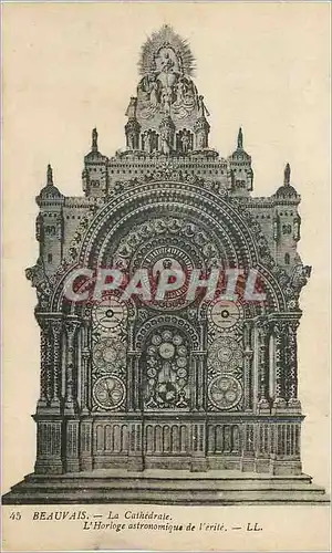 Cartes postales Beauvais La Cathedrale L'Horloge Astornomique