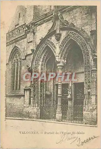 Cartes postales Valognes Portail de l'Eglise St Malo