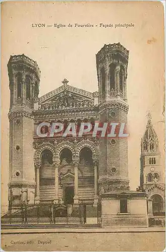 Cartes postales Lyon Eglise de Fourviere Facade Principale
