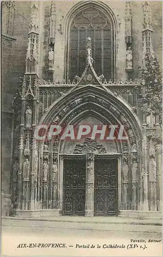 Cartes postales Aix en Provence Portail de la Cathedrale (XVe S)